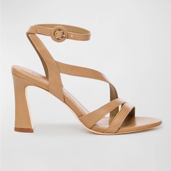 Bernardo Shoes - Bernardo Leslie Leather Ankle-Strap Sandals | Size 8 | Sand Antique Calf